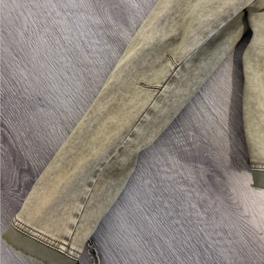 Free People Olive Green Asymmetrical Moto Jacket - Picture 7 of 10